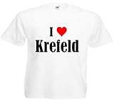 T-Shirt I Love Krefeld Größe L Farbe Weiss Druck Schw