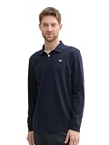 TOM TAILOR Herren 1043278 Longsleeve Basic Piqué Poloshirt, 10668-sky Captain Blue, XXL
