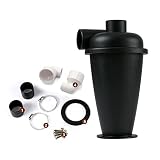 ShEraf 1 Stück Zyklon-Staubsammler (Zyklon-Staubsauger), kompatibel mit BAU & Haushaltsstaubsauger Pulverfilter Zyklonabscheider(B Black- 50-32adapters)