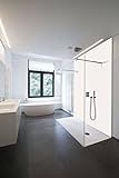 WALLando Premium Duschrückwand, einfach zu montierende Wandverkleidung Dusche seidenmatt - PVC Kunststoffplatte 200x100cm - Weiß