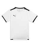 PUMA Unisex Kinder Teamliga Jersey Jr Shirt, Puma White-puma Black, 164 EU