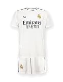 Real Madrid Home Kit Trikot und Shorts Saison 24/25, Weiß, 14 Years, Replik Shirt Mit Offizieller L