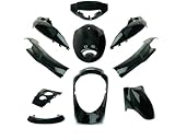 2EXTREME Verkleidungskit schwarz 10-teilig - Roller Verkleidungssatz kompatibel für ATU Explorer City Star YY50QT - Motorroller Verkleidung mit Frontverkleidung, Heckverkleidung, Lampenmaske und S