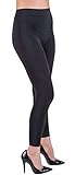 CzSalus Elegante, schlankmachende Lange Hose, Leggings mit Push-Up-Effekt mit Koffein - schwarz Größe XXL