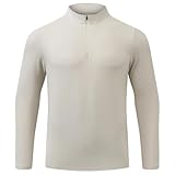 BASHAMAN Sportshirt Jogging Fitness Workout Langarm Kompressionsshirt Herren Leichte Schwitzen Atmungsaktiv Laufshirt D-Light Grey 4XL