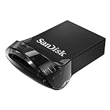 SanDisk Ultra Fit USB 3.2 Flash-Laufwerk 64 GB (Für Laptops, Spielkonsolen und Auto-Audiosysteme, Plug-and-Stay, 130 MB/s Lesen, RescuePRO Deluxe Software)