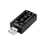LogiLink USB Soundkarte mit Virtual 7.1 Soundeffekt, Lautsprecher/Mikrofon/Headset/IP Telefon mit dem PC Verb
