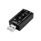 LogiLink USB Soundkarte mit Virtual 7.1 Soundeffekt, Lautsprecher/Mikrofon/Headset/IP Telefon mit dem PC Verb