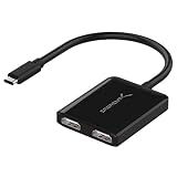SABRENT USB C auf Dual HDMI Adapter 4K@60Hz, Externe USB Grafikkarte für Laptop (DA-UCDH)