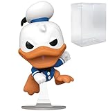 POP Disney: Donald Duck 90th Anniversary - Angry Donald Duck Funko Vinyl Figure (Bundled with Compatible Box Protector Case), Multicolor, 3.75