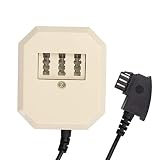 ecabo Analog Splitter/Adapter – Telefonkabel/Netzwerkkabel – TAE F auf TAE-NFN und RJ11 – Wester-Stecker/Buchse – für Router, Modem, Fax, Telefon, Fritzbox – schwarz – 0,2