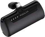 Kuulaa Power Bank USB C 4500mAh, Mini Externer Akku, Schnelles Aufladen Type C Powerbank ohne Kabel, klein Aber stark Handy Tragbares Ladegeräte Kompatibel mit Samsung, Huawei, USB C-Handy