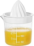 GastroMax Zitruspresse - Einfaches Entsaften von Limetten, Zitronen und Orangen - ml-Markierungen - Langlebiger SAN-Kunststoff - Spülmaschinenfest - BPA-frei - Hergestellt in Schw