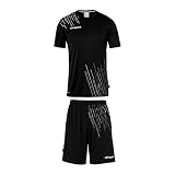 Uhlsport Herren Score 26 Fußball Trikot-Set - Fußball-Set Bestehend Aus Trainings-Shirt Und Trainings-Hose, Schwarz/Weiß, L EU