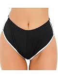 TiaoBug Damen Sport Hot Pants Sommer Shorts Extrem Kurze Hosen Laufen Yoga Hose Hohe Taille Hipster Panty Mini Schlüpfer Schwarz S