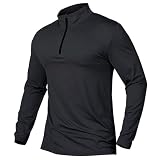 Herren-T-Shirts mit Viertelreißverschluss, 1/4-Reißverschluss, Pullover, Fitnessstudio, Ausgehen, lockeres Oberteil, niedliches aktives T-Shirt, lässig, trendig, langärmelig, Basic-T-S