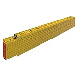Stabila Holz-Gliedermaßstab Type 707, 2 m, gelb, metrische Skala, 01304