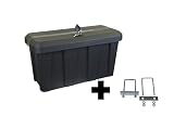 Deichselbox Daken Blackit Lite, Werkzeugkasten, Gurtkiste, Anhängerbox, Staukiste, Daken B24-2 + Montagesatz MON4002, Edelstahlhaus GmbH