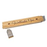 DwieDeko® Opa Geschenk Geburtstag - Holz Zollstock personalisiert mit Gravur Weltbester Opa - Geschenk für Opa zum Vatertag - Meterstab Opa Geburtstagsgeschenk - Opatagsgeschenk - Ostergeschenk