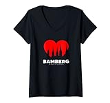 Damen Bamberg Stadt Oberfranken Weltkulturerbe Bamberg T-Shirt mit V