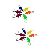 Vaguelly 12 STK Simulierte Mini-Maus Lebensechter Streich Minispielzeug Für Kinder Figuren Spielzeug Lebensechtes Mäusespielzeug Lebensechter Gummiknebel Tier Miniatur Kleine Maus PVC
