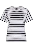 Urban Classics Damen T-Shirt Ladies Striped Boxy Tee, gestreiftes T-Shirt für Frauen, black/white, XL