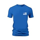 Patriotische Hemden für Herren, Grafik, groß und hoch, Unabhängigkeitstag, kurzärmelig, lustiges Oberteil, Rundhalsausschnitt, lässiges Sommer-T-Shirt, A-Blau, XL