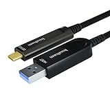 huaham Glasfaser USB A zu USB C Kabel 10m Langstreckenübertragung Schlankes USB 3.1 Kabel, AOC 10Gbps Ultra High Speed USB Kabel für VR, Xbox 360, Laptop usw