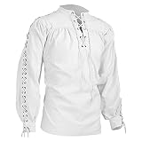 T-Shirts für Herren, Vintage-Shirt, lässige Bluse, Herren-T-Shirt (Weiß, Größe XL), weiß, XL