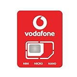 Vodafone Ersatz-SIM-Karte, blanko, dreifach geschnitten, 3-in-1, für bestehende S