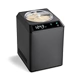SPRINGLANE Eismaschine & Joghurtbereiter Erika 2,5 L mit selbstkühlendem Kompressor 250 W, Eiscrememaschine aus Edelstahl mit Kühl- und Heizfunktion, inkl. Rezep