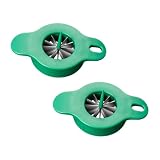 MAGICLULU 1 Satz Zwiebelschneider Käseschneider Käsereibe Messerschärfer Aktenvernichter Maschine Ausstechplatte Schneide Messer Küchengeräte Gemüseschneider Rostfreier Stahl Green 2 Stück