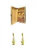 1a Whisky Holzbox für 2 Flaschen mit Hakenverschluss + Feinkost Käfer Hugo 0,75 Liter + Feinkost Käfer Hugo 0,75 L