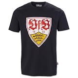 VfB Stuttgart T-Shirt Wappen schwarz Gr. L