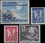 philaseum Briefmarken DDR Jahgang 1949, Mi. Nr. 242-245, Gestempelt - Komp