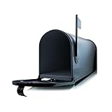 Design US Mailbox Amerikanischer Briefkasten Standbriefkasten Wandbriefkasten Letterbox (Schwarz)