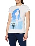 Katy Perry Damen Hologram Holographic Foil T-Shirt, weiß, 36