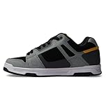 DC Shoes Herren Stag Sneaker, Grey/Yellow, 42.5 EU