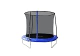 Sportspower Bounce Pro Outdoor-Trampolin für Kinder, 2,4 m, mit Netz, Schutzrahmen, Gartentrampolin aus verzinktem Stahl, B