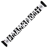 Eintracht Frankfurt Fanschal, Stadionschal Balken 2024 schwarz, weiß mit Eintracht Wapp