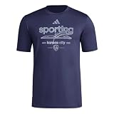 Adidas Herren Sporting Kansas City Vintage World Pre-Game Kurzarm T-Shirt, Team Navy Blue/Sporting Kansas City, 3XL