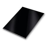 iSecur Aluverbundplatte schwarz 40 x 60 cm I wetterfestes Aluminium-Verbund Schild I für Modellbau Messebau Beschilderung Heimwerker Siebdruck I az_133