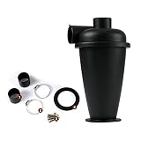 WQMEOR Zyklon-Staubsammler (Zyklon-Staubsauger) Kompatibel mit BAU- und Haushaltsstaubsaugern Pulverfilter-Zyklonabscheider(Black)