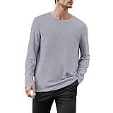 Herren Langarmshirt mit kreativen Buchstaben Lang Vintage Basic Übergröße T Shirts Basic Freizeit Retro Strick Drucken Langarm Sportshirt Regular Fit Freizeithemd Atmungsaktiv Outdoor Top