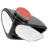 SEWOART Auto-Zusatzspiegel Bindestrich Rückseite Monitor Fahren tragbar Rückspiegel mit Weitwinkel Auto Rückspiegel mit Grad Rundumsicht Autozubehör Autospiegel toter Plastik Black