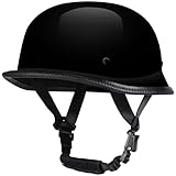 Vintage Motorrad Halbhelme Halbschalenhelm Mit ECE Genehmigt Braincap Erwachsene Jethelm Retro Roller Helm Scooter-Helm Cruiser Helm für Männer und Frauen 9,54-60