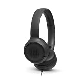 JBL Tune 500 On-Ear Kopfhörer mit Kabel - Schwarz – Ohrhörer mit 1-Tasten-Fernbedienung, integriertem Mikrofon und Sprachassistent – Telefonieren und Musik hören unterweg