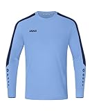JAKO Kinder Torwart-Trikot Power (Langarm), SkyBlue/Marine, 152