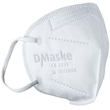 DMaske FFP2 Atemschutzmaske 20 Stück - Deutscher Hersteller - CE zertifiziert EN 149:2001 + A1:2009 - Klimaneutral produzierte Mask