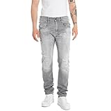 Replay Herren Jeans mit Stretch, Grau (Medium Grey 096), 31W / 30L